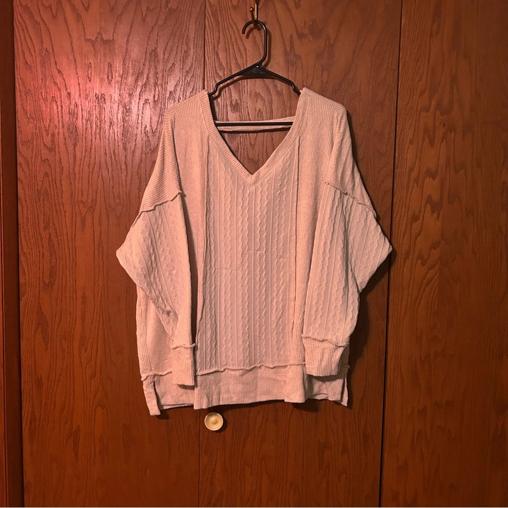 Soft Cream V-Neck Sweater